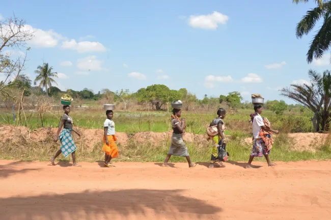 Real Stories ... Real Change! | clean water wells in Africa through Water4Life Mozambique Girls walking long distances for water