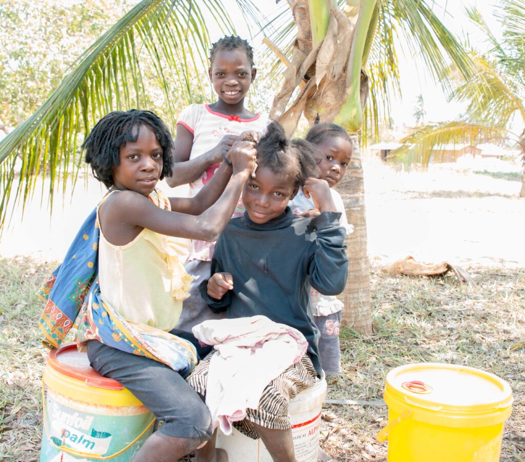 4 girls cropped 1 | clean water wells in Africa through Water4Life Mozambique